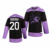 Sharks 20 Marcus Sorensen Black Purple Hockey Fights Cancer Adidas Jersey Dzhi,baseball caps,new era cap wholesale,wholesale hats
